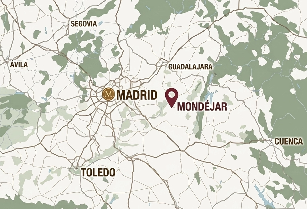 Mapa de situación de Mondéjar